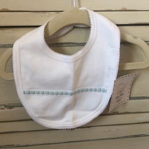 NWT high end Bib white and pale green